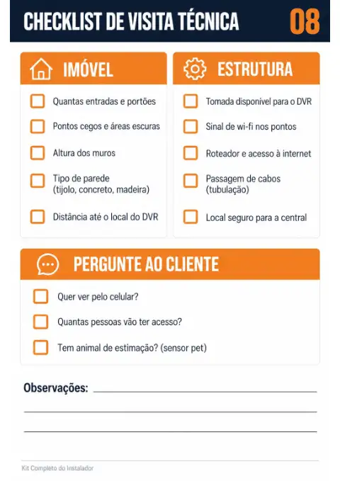 Checklist de visita técnica