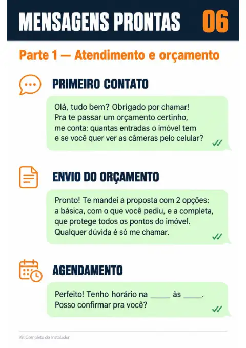 Mensagens prontas para o WhatsApp